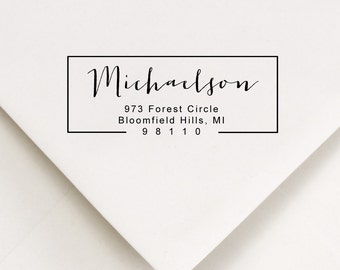 holiday wreath address stamp