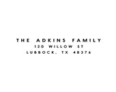 Family Stamp - Return Address Stamp - House Warming Gift (AS163)