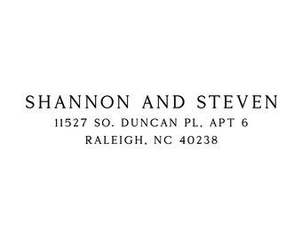 Simple Classic 3 Line Return Address Stamp (AS907)