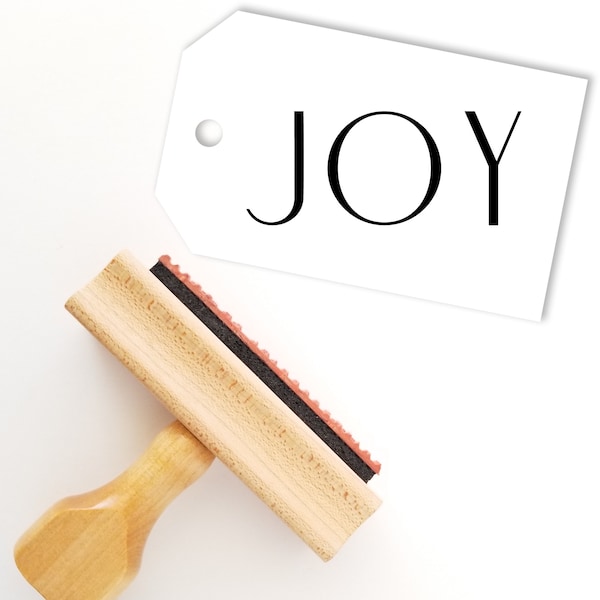 Joy Rubber Stamp | Christmas Holiday Stamper | Wood Handle Stamp | Art Stamp | Craft Scrapbooking Stamp | DIY Card Making Stamp (TY1211)