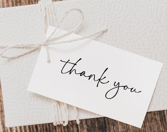 Modern Chic Thank You Stamp | Trendy Script | Wedding Bridal Baby Shower (TY3647)
