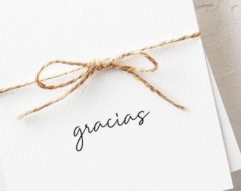 Chic Gracias Thank You Stamp | Modern Script | For Tags Stickers Cards | Wedding Birthday | Baby Shower (G105)