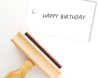 Happy Birthday Stamp | Birthday Stamper | Happy Birthday Saying Stamp | Celebration Stamp | Wood Handle Self Inking | Craft Stamp (HB1152)
