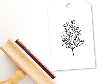 Flowers Rubber Stamp | Floral Stamp | Card Making | DIY Card Making | Craft Scrapbooking | Wood Handle Mount | Phrase Saying (F340)