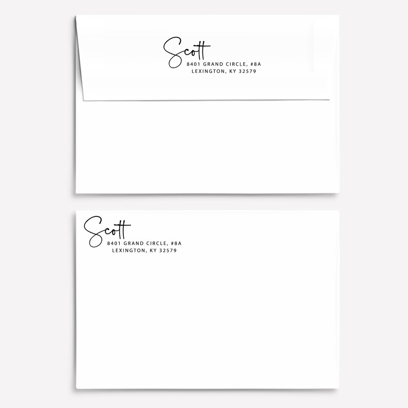 May include: Two white envelopes with the name "Scott" and the address "8401 GRAND CIRCLE, #8A LEXINGTON, KY 32579" printed on them.