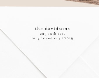 Custom Address Stamp, Self Inking, Wedding Stamp For Envelopes, Newlywed Housewarming Gift, Family Stamp For First Home, Envelope Stamp