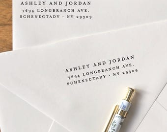 Custom Return Address Stamp Self Inking Rubber Stamp Personalized Wedding Address Stamp Business Stamp New Home Present