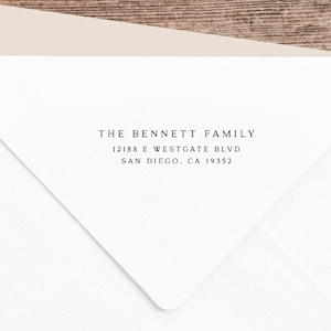 Family Address Stamp | Wood Stamp | Self Ink Stamp | Return Address Stamp |  Address Ink Stamp | Stamp For Address | Wedding | Housewarming