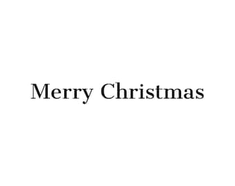 Merry Christmas Stamp | Self Inking, Wood Hande Options | Holiday Stamper | Ink Stamp | Rubber Stamp Saying | Scrapbooking | Crafts (MC133)