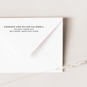Modern Full Names Address Stamp | 3-Lines (AS1143)