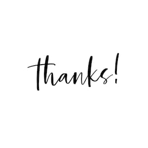 Thanks Stamp - Wood Stamp - Favor Stamper (TY396)