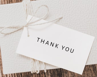 Modern Minimalist Thank You Rubber Stamp Wood Handle (TY721)