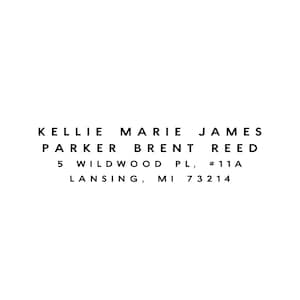 Custom Return Address Stamp - Self Inking - Address Stamp - Wedding Gift (AS172)