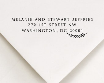 Custom Address Stamp, Custom Address, Laurel Stamp (609)