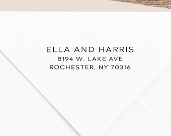 Address Stamp Self Inking | Couples Address Stamp | Family Address Stamper | Modern Return Address Stamp | Housewarming Gift