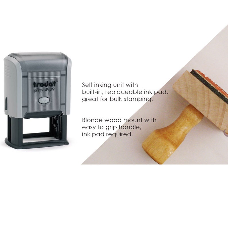 Script Style Name Font Wood Handle or Self Inking Address Stamp Melanie and Carson Return Address Stamp
