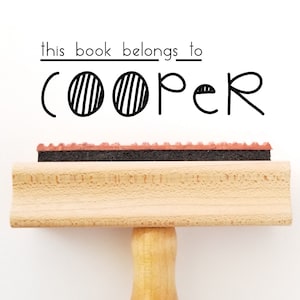 Personalized Book Stamp - This Book Belongs To - Ex Libris Stamp with Name For Kids - Baby Gifts For Boys and Girls