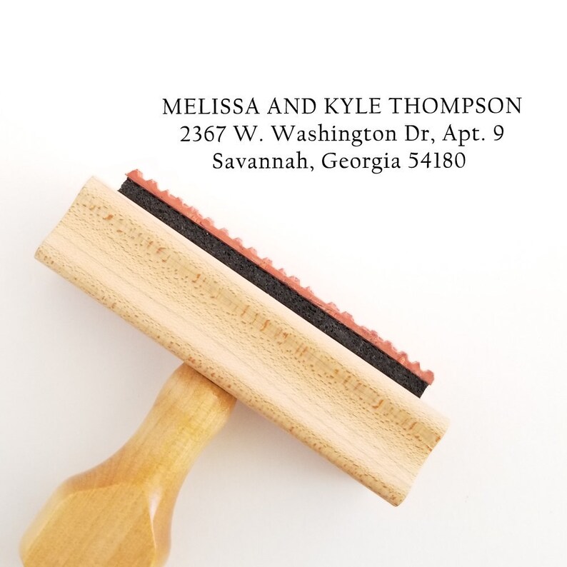 Gift From Mom to Son and Fiance Single Address Name Stamp Couples or Family Personalization 609