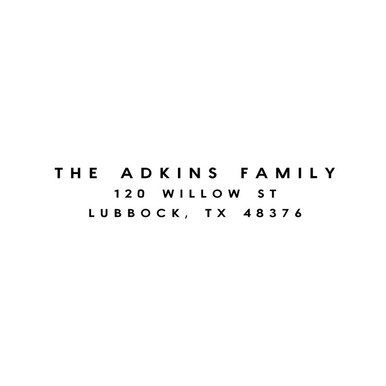 House Warming Gift Family Stamp Return Address Stamp AS163