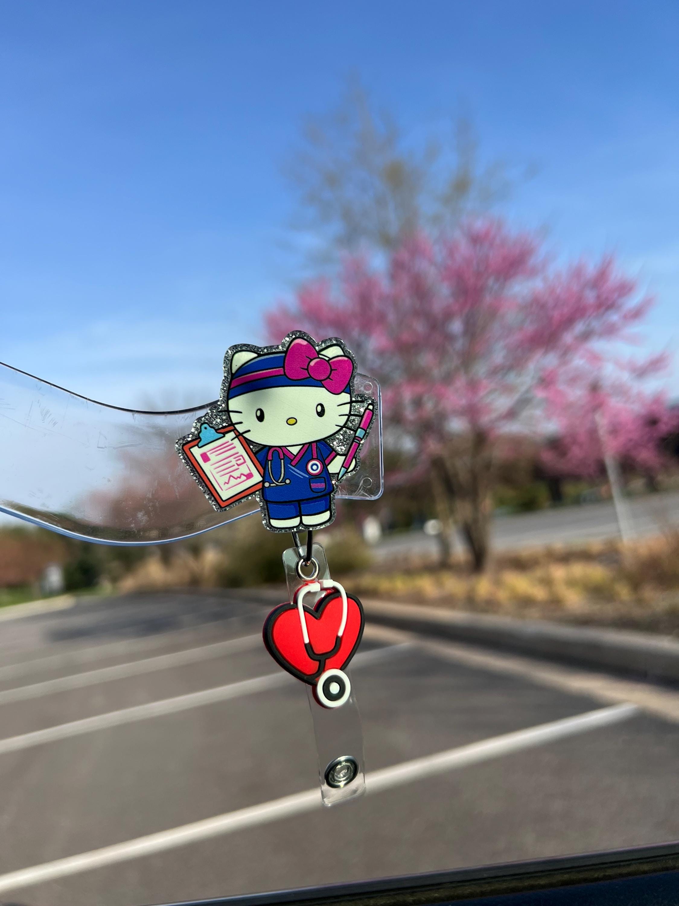 hello kitty medical badge reel