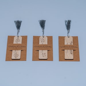 Personalized Wooden Bookmark: Custom Engraved With Fabric Tassel - Etsy