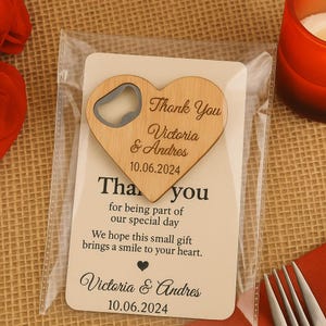Personalized Heart Bottle Opener Magnet: Rustic Wedding Favor