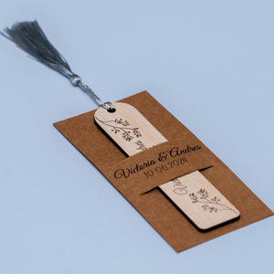 Set of 5+ Custom Wooden Bookmarks for Special Occasions - Personalized Wedding Favors, Graduation Gifts, and More