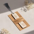 Personalized Wooden Bookmark: Custom Engraved with Fabric Tassel product logo