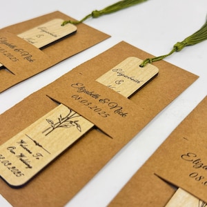 Personalized Birth Flower Bookmark: Laser-Cut Maple Wood with Tassel