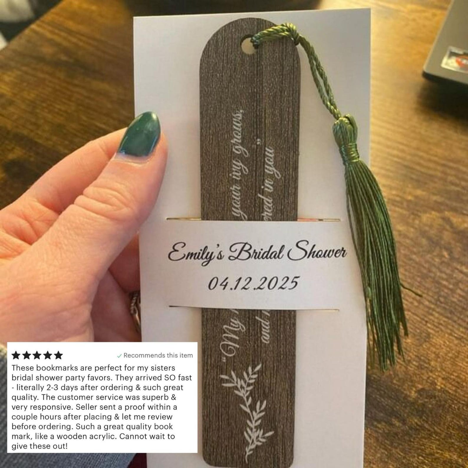 Personalized Wooden Bookmark: Custom Engraved With Fabric Tassel - Etsy