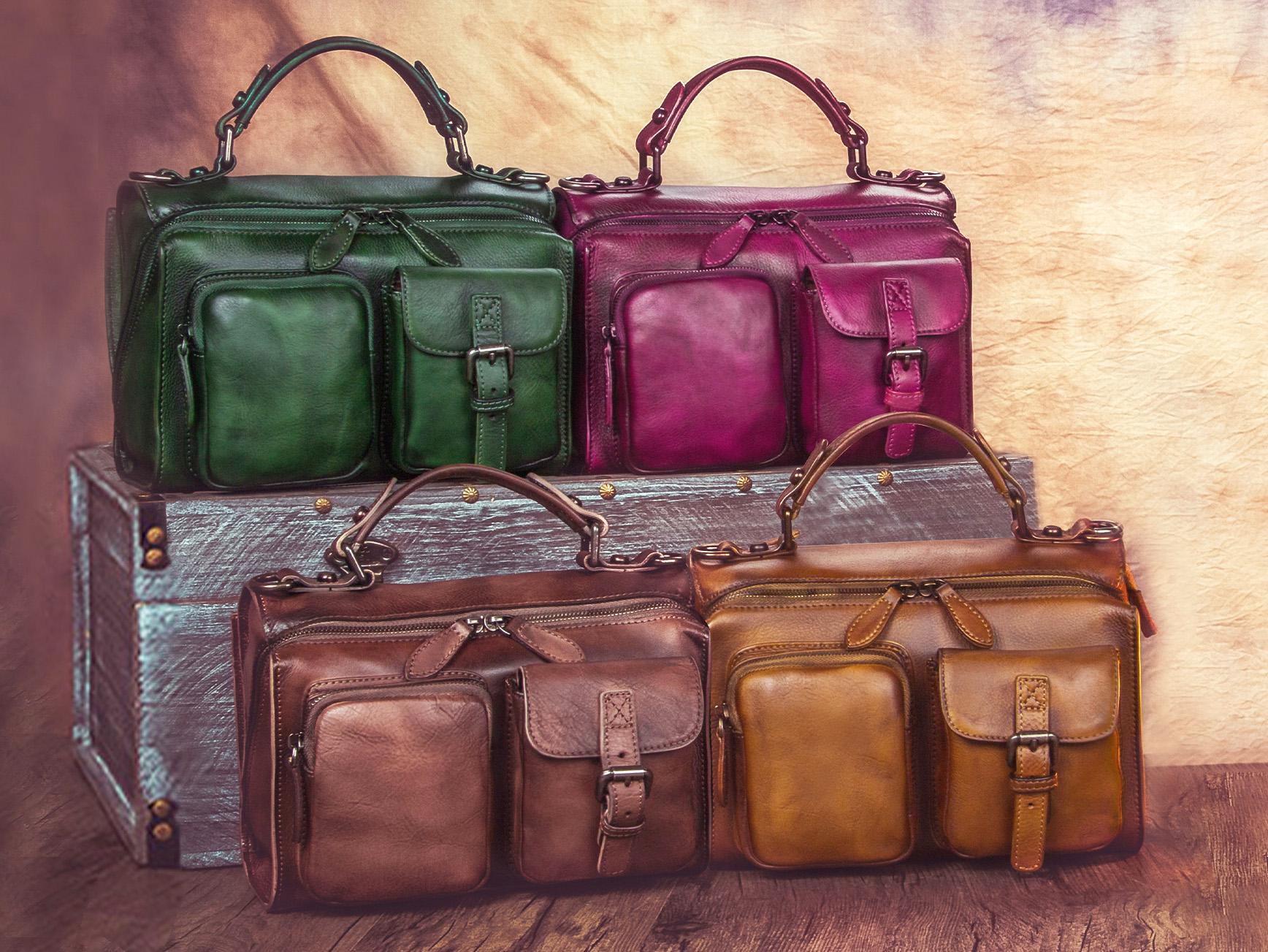 Genuine Leather Bag for Women Vintage Messenger Shoulder Bag Satchel Purse Handbag