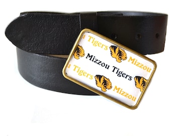 University of Missouri Belt Buckle  Mizzou Tigers  College Buckle