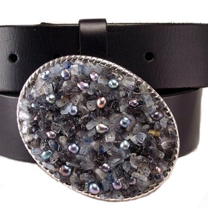 Beaded Belt Buckle   The Blues Western Cowgirl