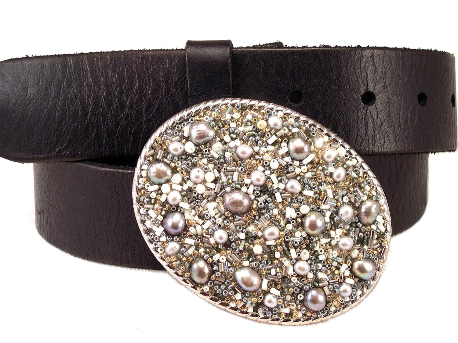 Women\'s Ornate Heavily Beaded Rhinestone Gray Suede Tie Belt One Size Rhinestone Suede Medium Belts for Women for sale | eBay main image 2