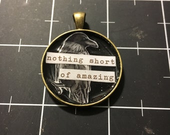 Raven Pendant, Nothing Short of Amazing, 50% goes to the charity of the month
