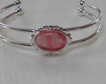 Cherry Quartz Cuff Bracelet