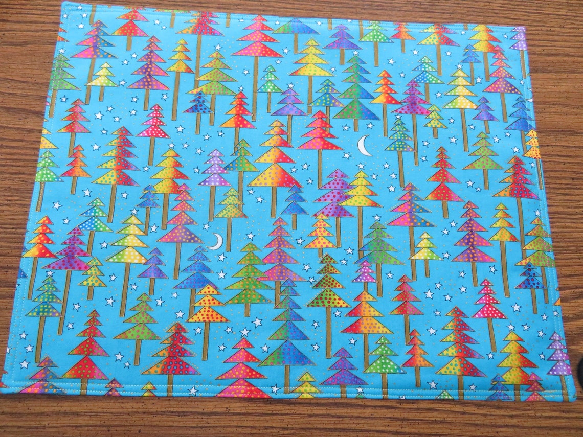 Set of Four Christmas Tree Placemats Etsy