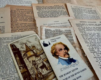 Kuratierte Literatursammlung Smalls | Vintage Ephemera für Junk Journals