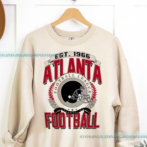 Atlanta Football Vintage Sweatshirt T-Shirt, Retro Falcon Crewneck, Oversized Falcons Football Sweatshirt, Atlanta Football Fan Gift FXT17