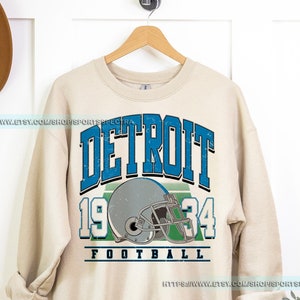T-shirt sweat vintage football Detroit, t-shirt de football Detroit Lion, maillot de football Detroit, pull Detroit Lion, football du dimanche FML18