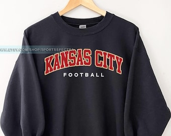 Kansas City Football Vintage Sweatshirt T-Shirt, Kansas City Football Crewneck, Football Sweatshirt, Kansas City Fan Gifts FDA8
