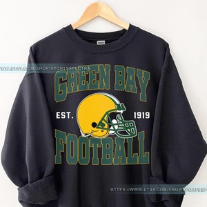 Green Bay Football Vintage Sweatshirt T-Shirt,Retro Green Bay Packer Varsity Crewneck Sweatshirt,Green Bay Long Sleeve,Packer Fan Gift  FSA5