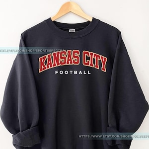 Kansas City Football Vintage Sweatshirt T-Shirt, Kansas City Football Crewneck, Football Sweatshirt, Kansas City Fan Gifts FDA8