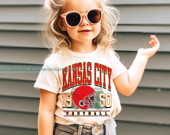 Kansas City Football Vintage Toddler T-Shirt, Kansas City Football Kids, Football Toddler, Kansas City Fan Gifts FML8