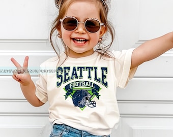Seattle Football Vintage Toddler T-Shirt,Seattle Seahawk Football Kids Toddler, Seahawk Fan Gift, Retro Seattle Football FBC7