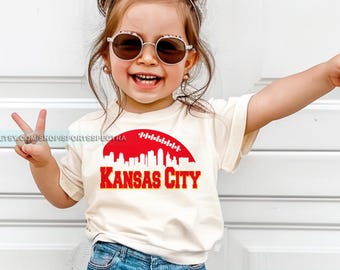 Kansas City Football Vintage Toddler T-Shirt, Kansas City Football Kids, Football Toddler, Kansas City Fan Gifts FEG8