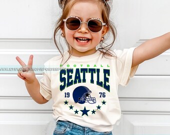 Seattle Football Vintage Toddler T-Shirt,Seattle Seahawk Football Kids Toddler, Seahawk Fan Gift, Retro Seattle Football FSD7