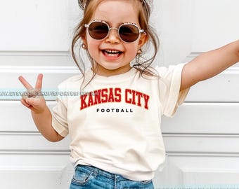 Kansas City Football Vintage Toddler T-Shirt, Kansas City Football Kids, Football Toddler, Kansas City Fan Gifts FDA8