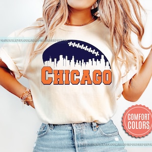 Chicago Football Vintage Style Comfort Colors T-Shirt, Retro Chicago Football T-Shirt, Chicago Football Shirt, Vintage Bears Fan Gift FEG12