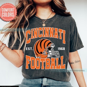 Cincinnati Football Comfort Colors Vintage Style Crewneck T-Shirt,Cincinnati Football Crewneck,Football Tshirt,Cincinnati Fan Gifts FSA21